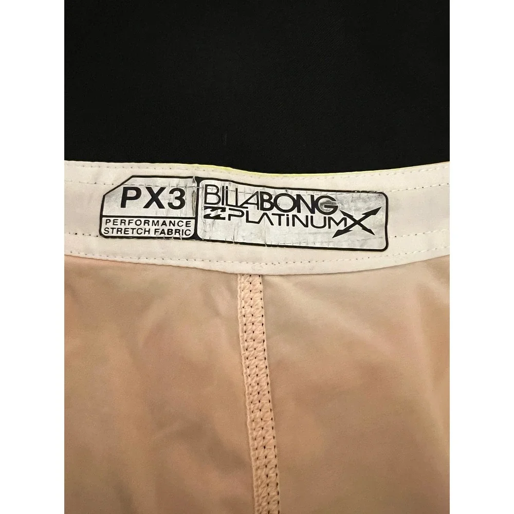 Billabong Platinum X PX3 Board Shorts Mens 36 Neon Orange Yellow Pink Gradient